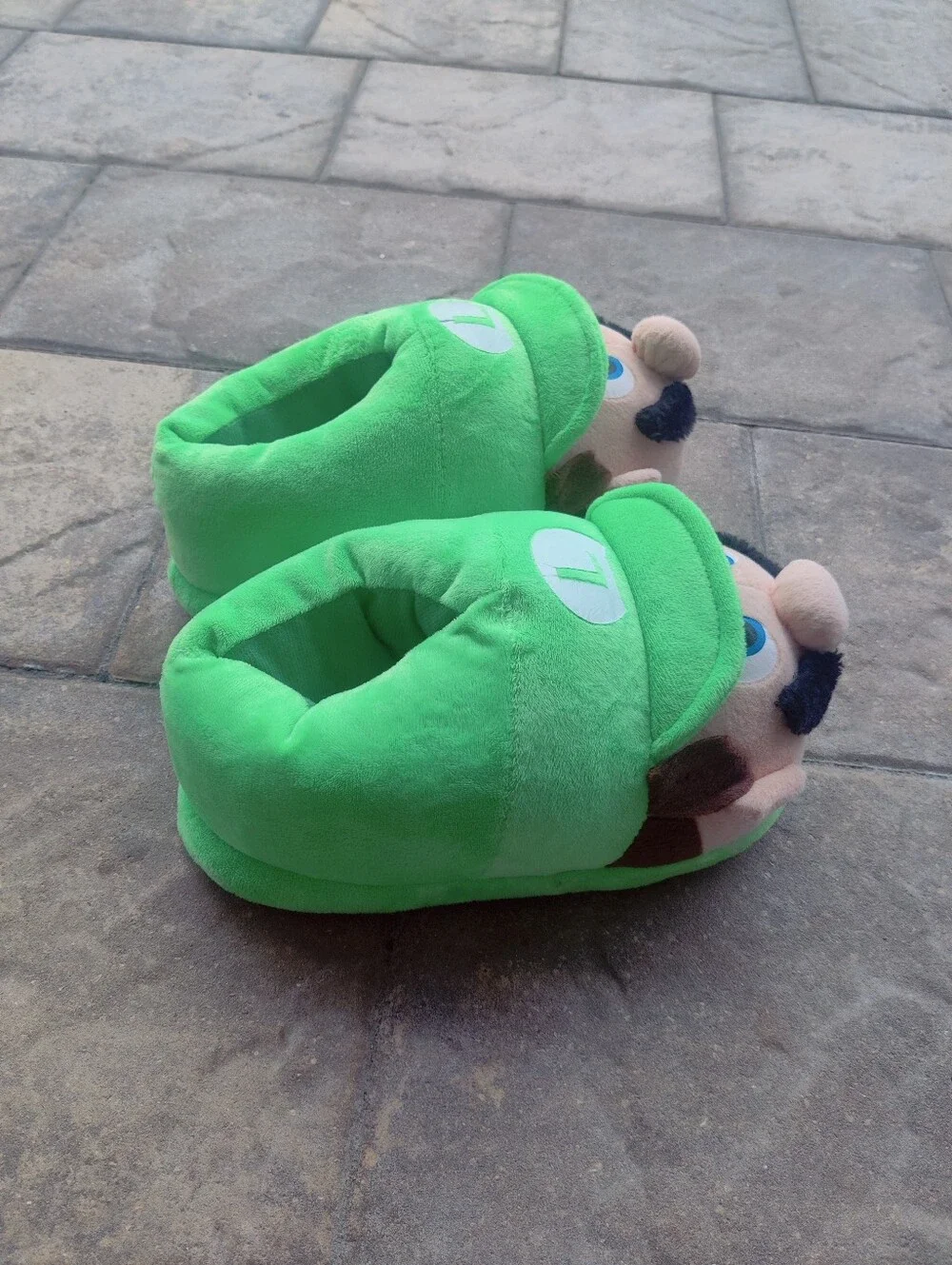 Luigi Plush Character Kids  Slippers